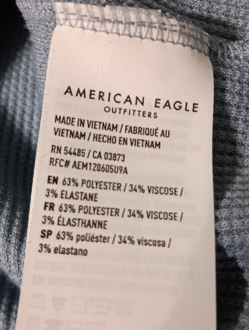 LOT OF 2 American Eagle Outfitters Blue Baby Tees Size XS - Picture 8 of 8